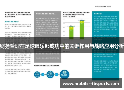 财务管理在足球俱乐部成功中的关键作用与战略应用分析 财务管理在足球俱乐部成功中的关键作用与战略应用分析